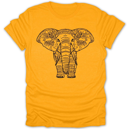 Elegant Elephant Line Art Tee - Zion Threadz