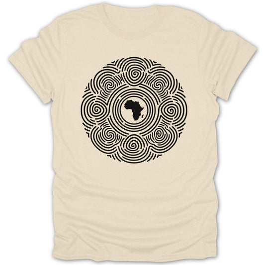 Continent Africa Mandala Tee - Zion Threadz