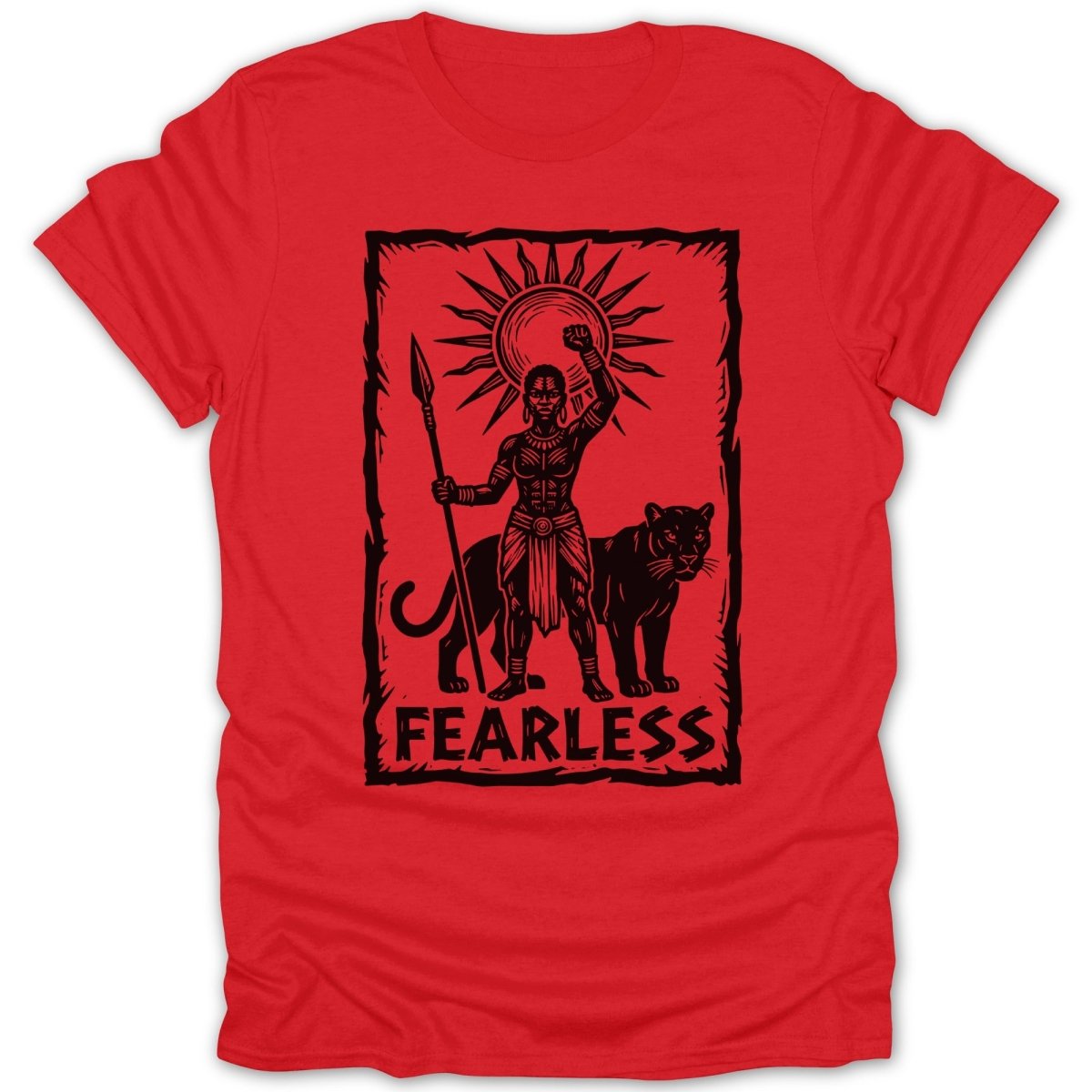 Queen with Panther Fearless Tee - Zion Threadz