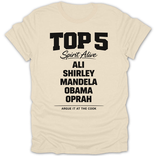 Top 5 Spirit Alive Ali Shirley Mandela Obama Oprah Shirt