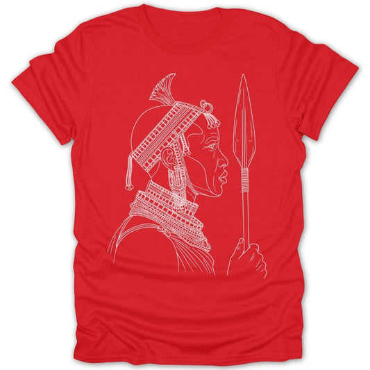 Maasai Warrior Silhouette Tee - Zion Threadz