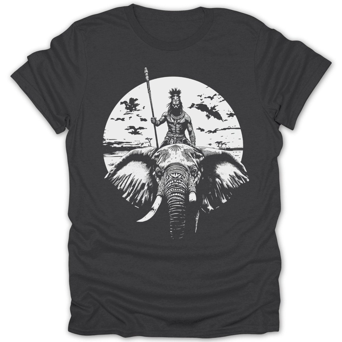 Warrior And Elephant Battle Ready Tee - Zion Threadz