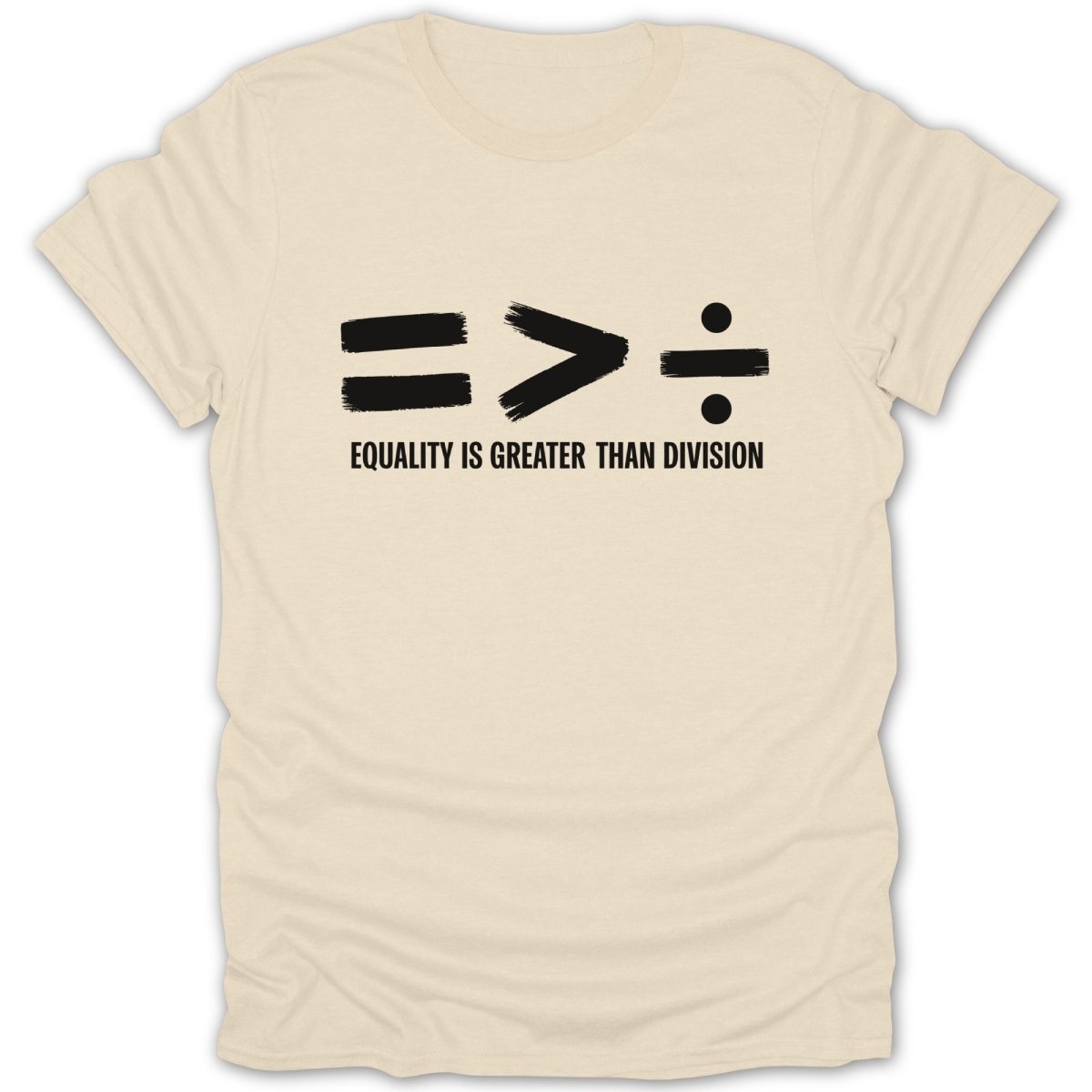 Equality Greater Than Division BW Tee - Zion Threadz