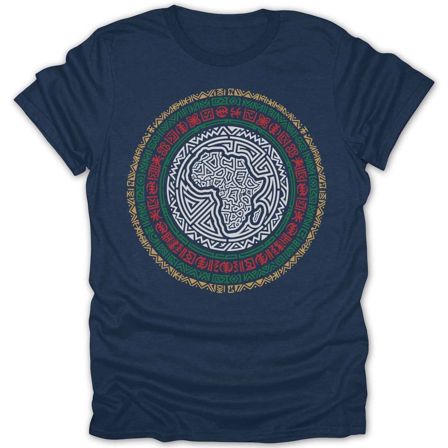 Africa Themed Geometric Design Graphic Tee Shirt