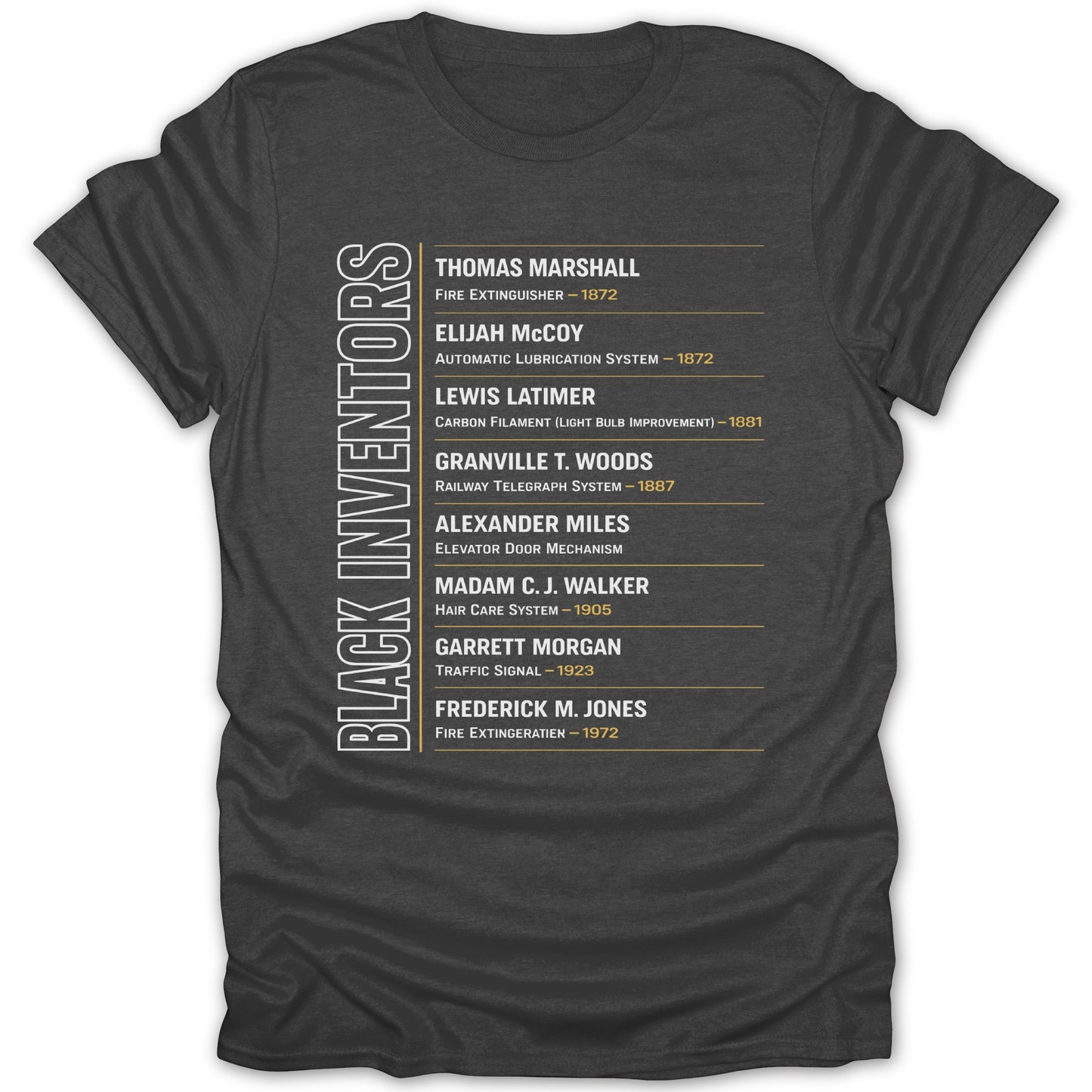 Black Inventors Historical Figures Graphic T-shirt