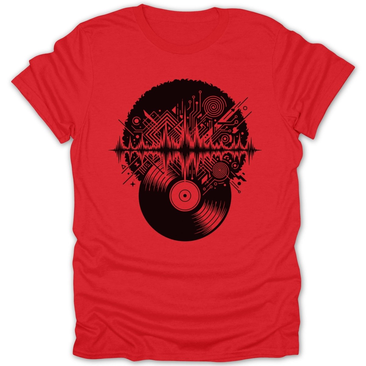 Vinyl Record Afro Fusion Design Tee - Zion Threadz