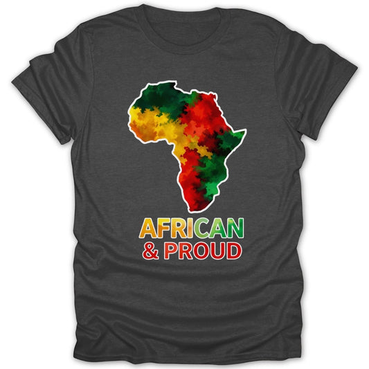 African & Proud Map Tee - Zion Threadz