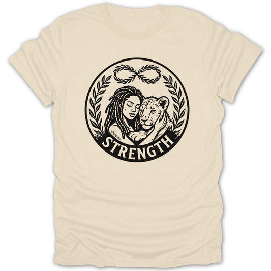 Strength Woman & Lion Cub Tee - Zion Threadz
