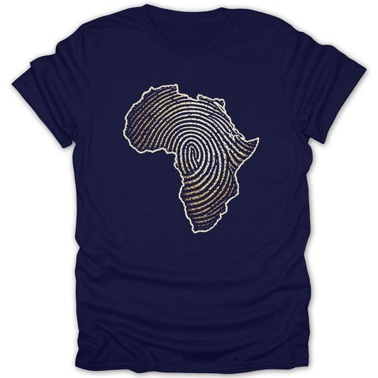 Africa Fingerprint GLD Tee - Zion Threadz