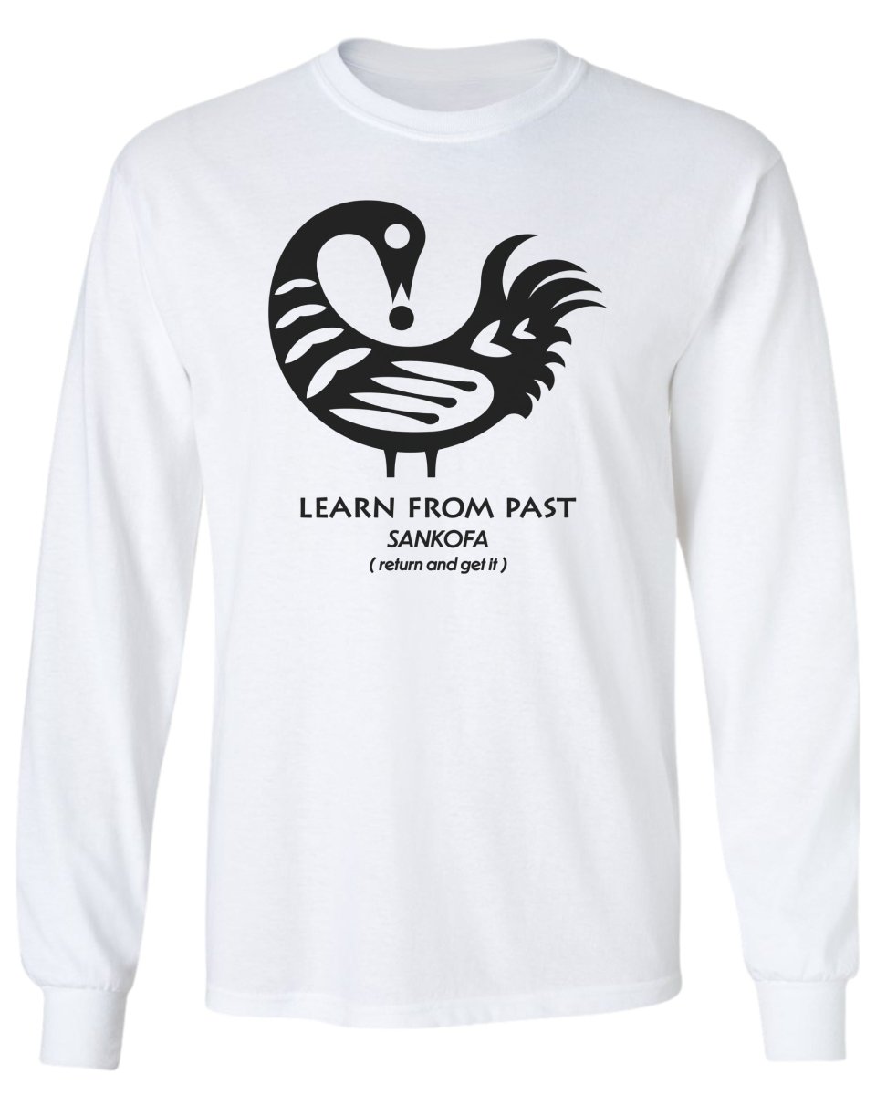 Sankofa Adinkra Learn From Past Long Sleeve Tee - Zion Threadz