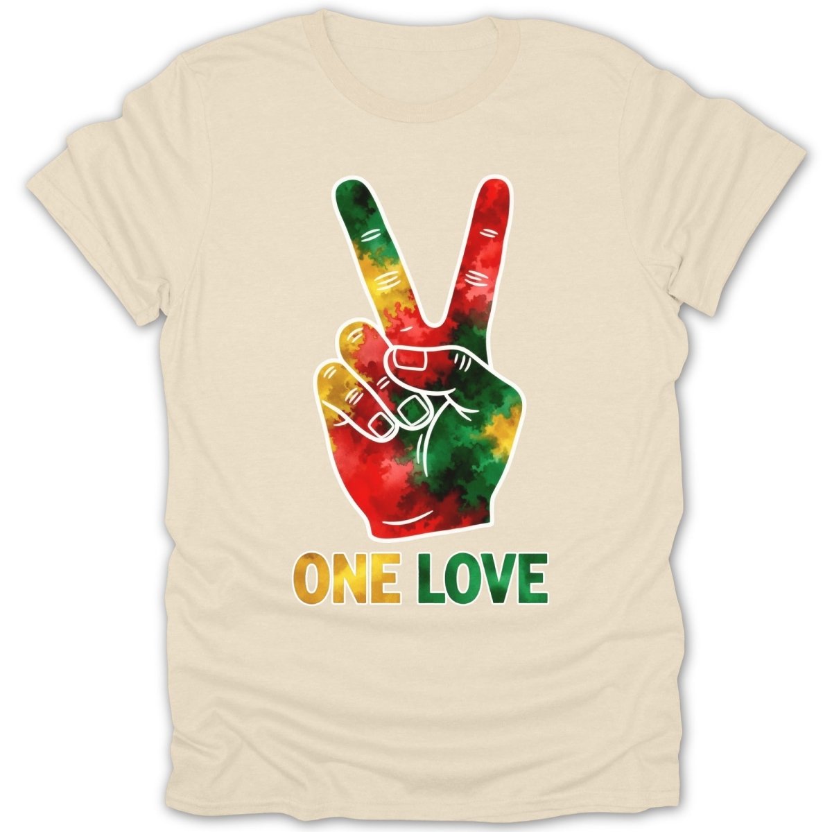 Rasta Peace Sign One Love Tee - Zion Threadz