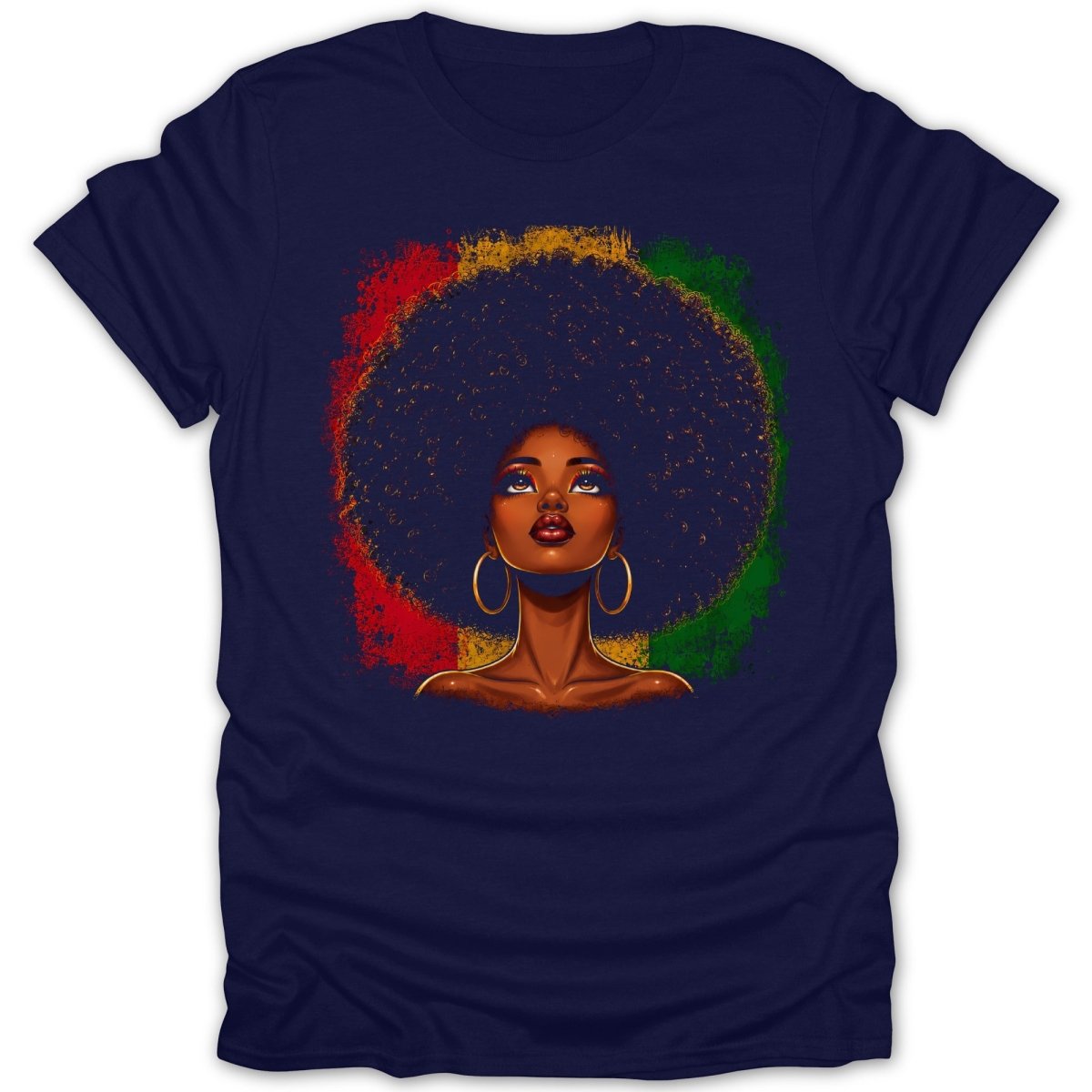 Juneteenth Afro Girl Cartoon Tee - Zion Threadz