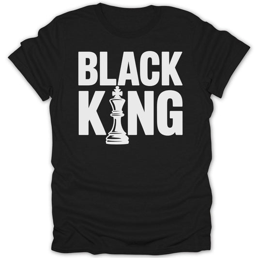 Black King Chess Piece Tee - Zion Threadz