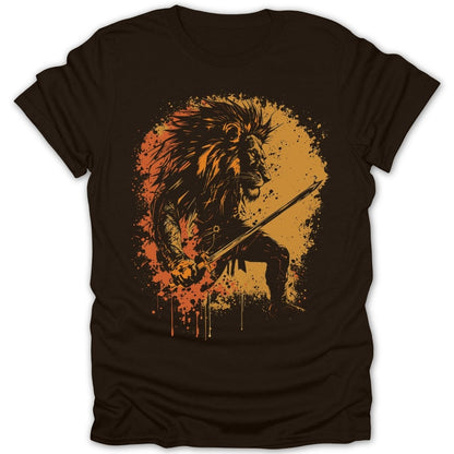 Lion Warrior Grunge Tee - Zion Threadz