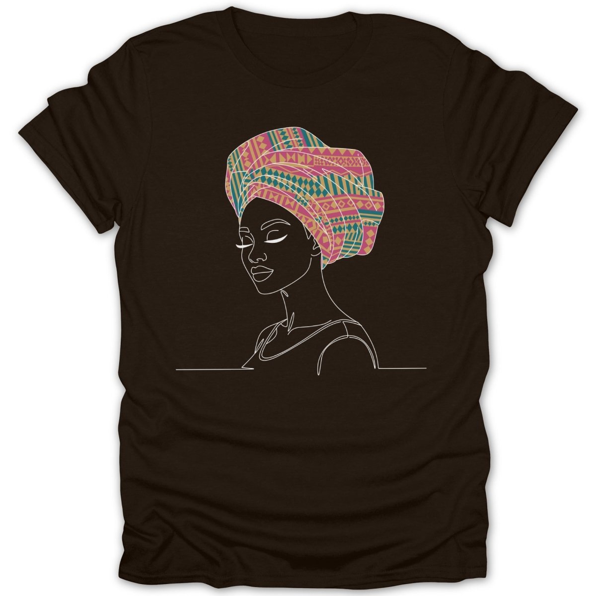 African Queen Dynamic Head Wrap Tee - Zion Threadz