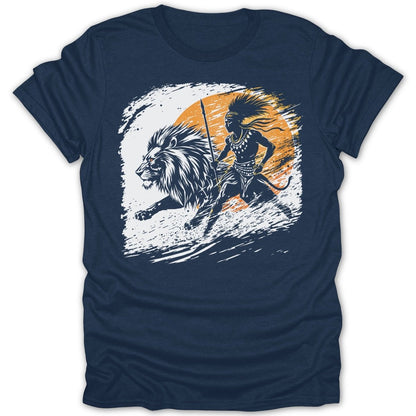 Warrior And Lion Battle Tee - Zion Threadz