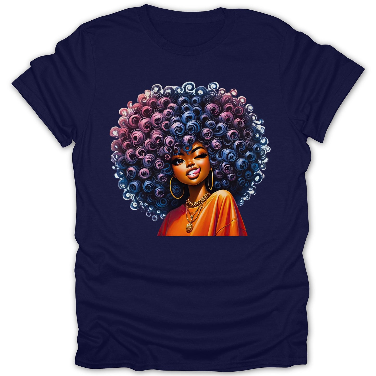 Vibrant Artistic Afro Portrait on Stylish product type