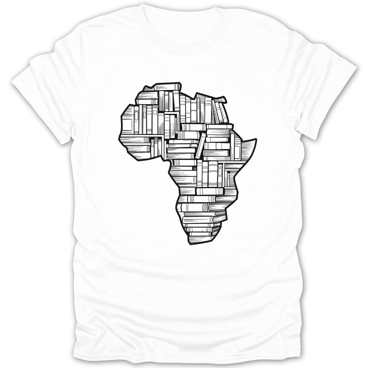 African Continent with Books Graphic T-Shirt product type