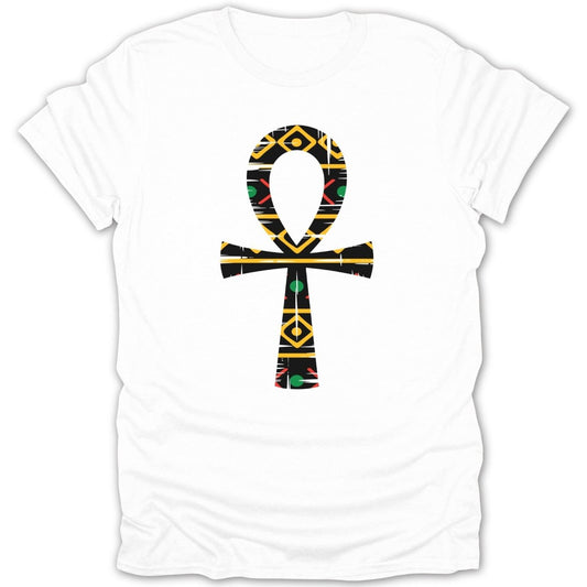 Ankh Symbol African Pattern Tee - Zion Threadz