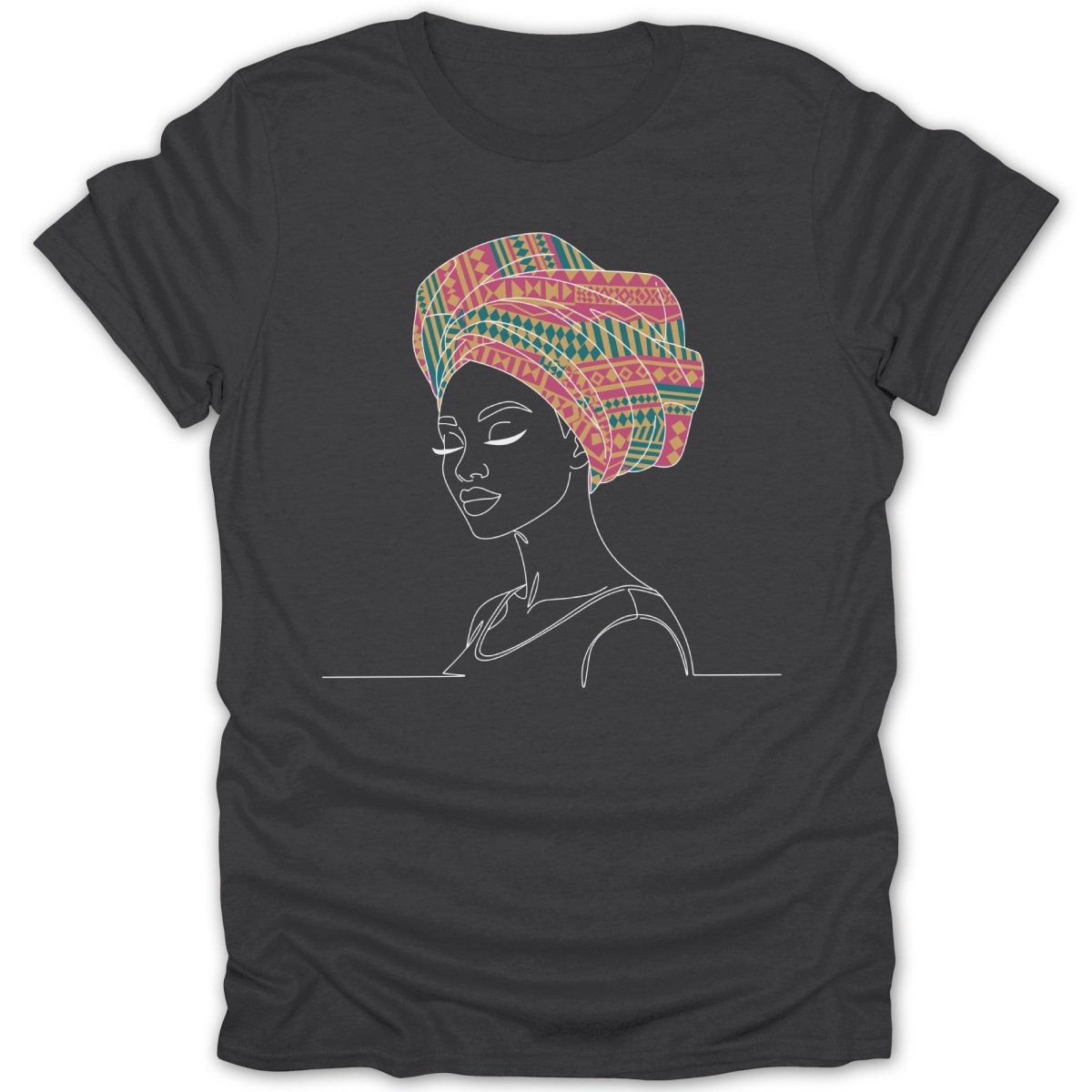 African Queen Dynamic Head Wrap Tee - Zion Threadz