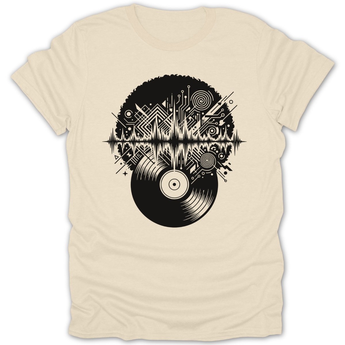 Vinyl Record Afro Fusion Design Tee - Zion Threadz
