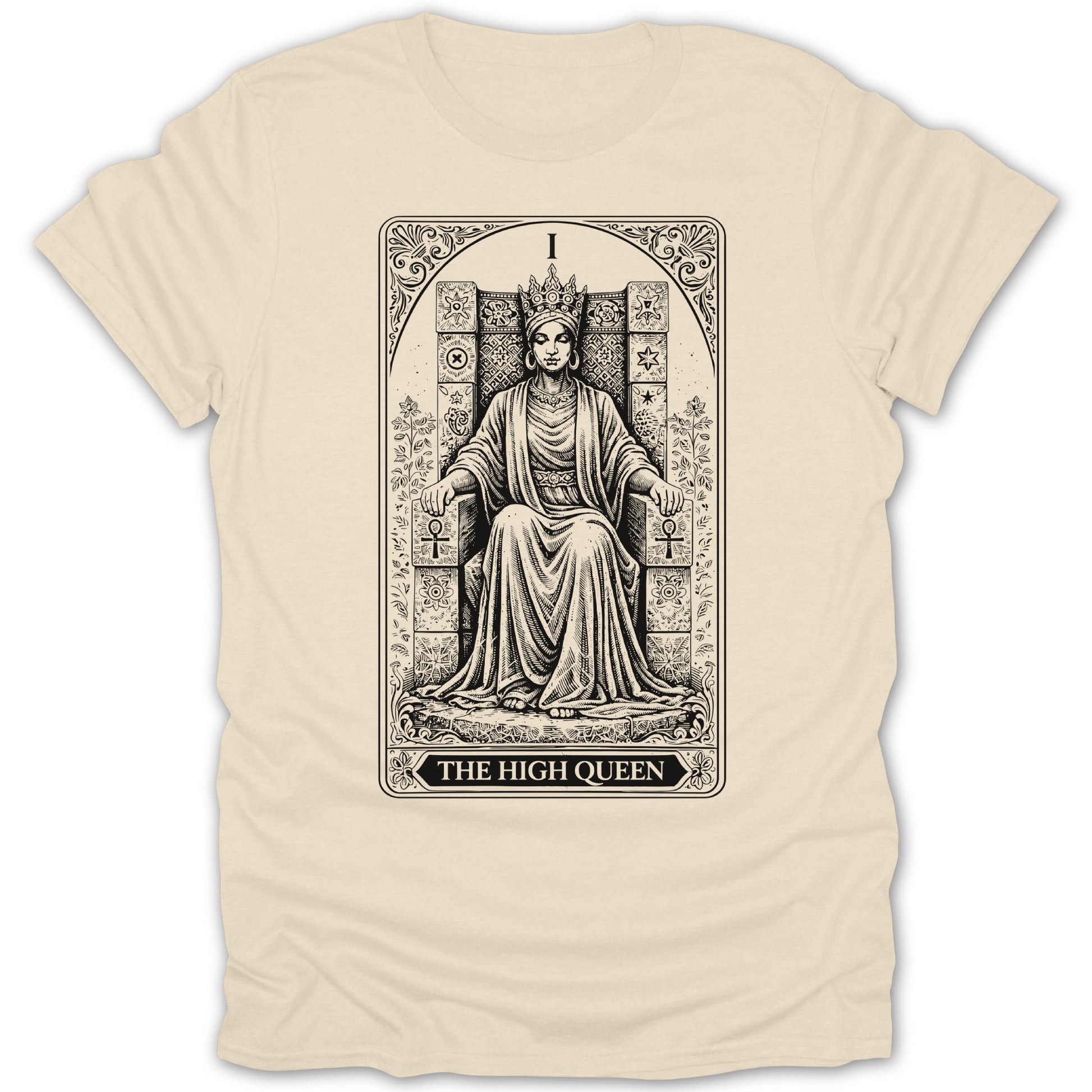 The High Queen Tarot Card Graphic T-shirt Design
