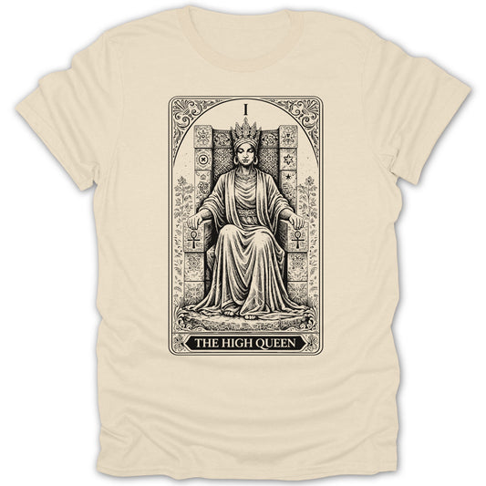 The High Queen Tarot Card Graphic T-shirt Design