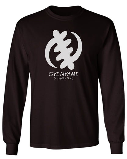 Adinkra Gye Nyame Except For God Long Sleeve Tee - Zion Threadz