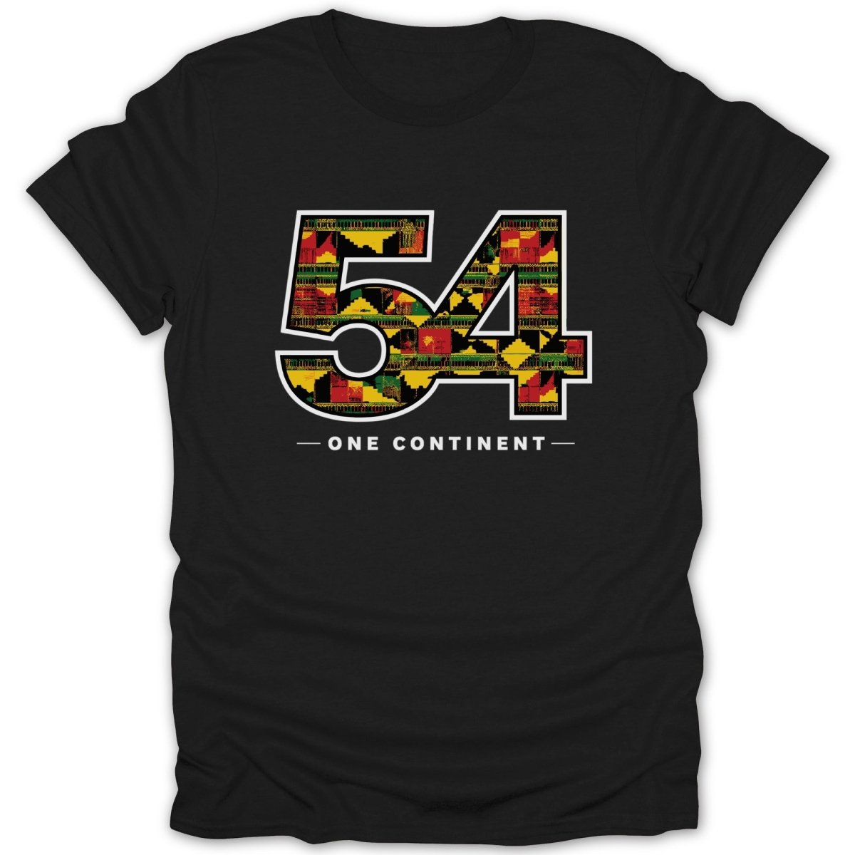 54 One Continent Kente Pattern Tee - Zion Threadz