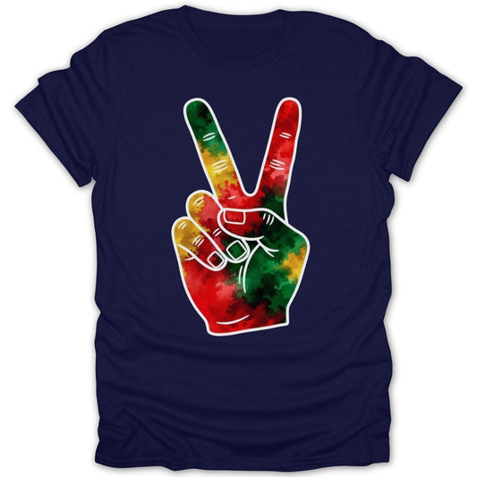 Rasta Peace Sign Tee - Zion Threadz