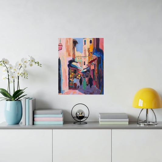 Vibrant Urban Street Scene Wall Art Painting product