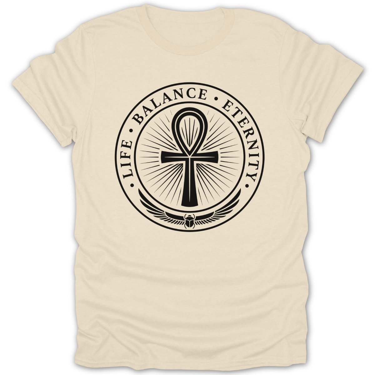 Life Balance Eternity Ankh BW Tee - Zion Threadz