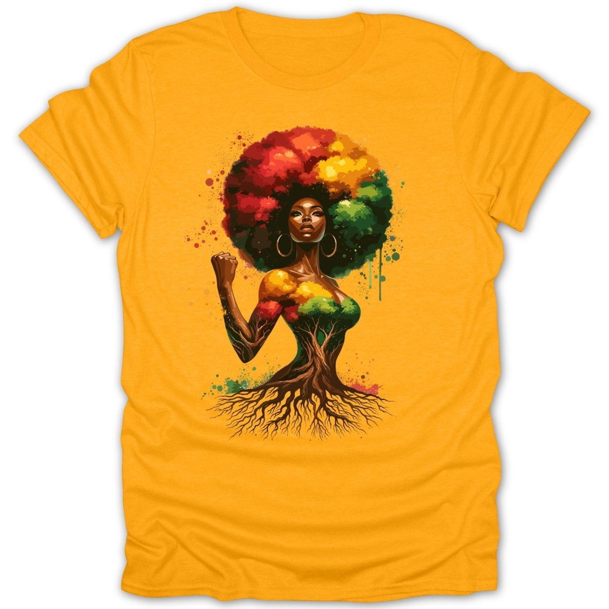Afro Tree Woman 2 Tee - Zion Threadz