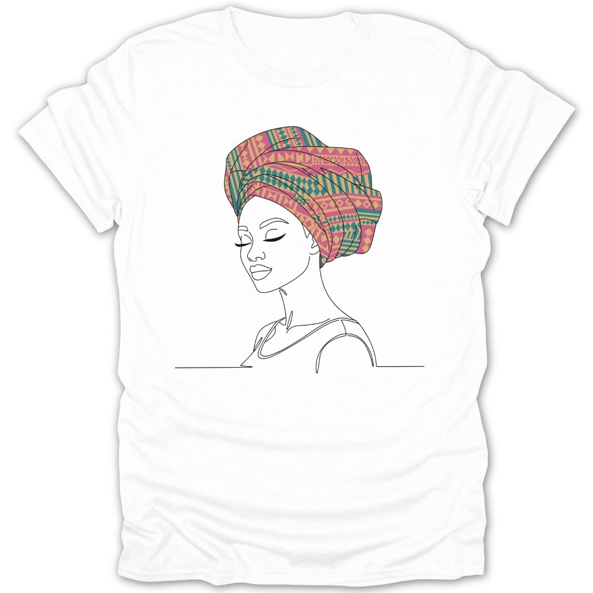African Queen Dynamic Head Wrap Tee - Zion Threadz