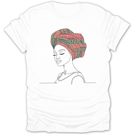 African Queen Dynamic Head Wrap Tee - Zion Threadz