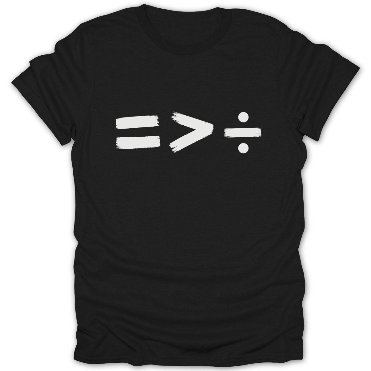 Equality Greater Than Division 2 BW Tee - Zion Threadz