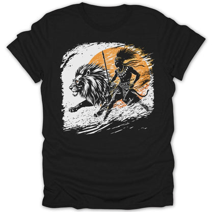 Warrior And Lion Battle Tee - Zion Threadz