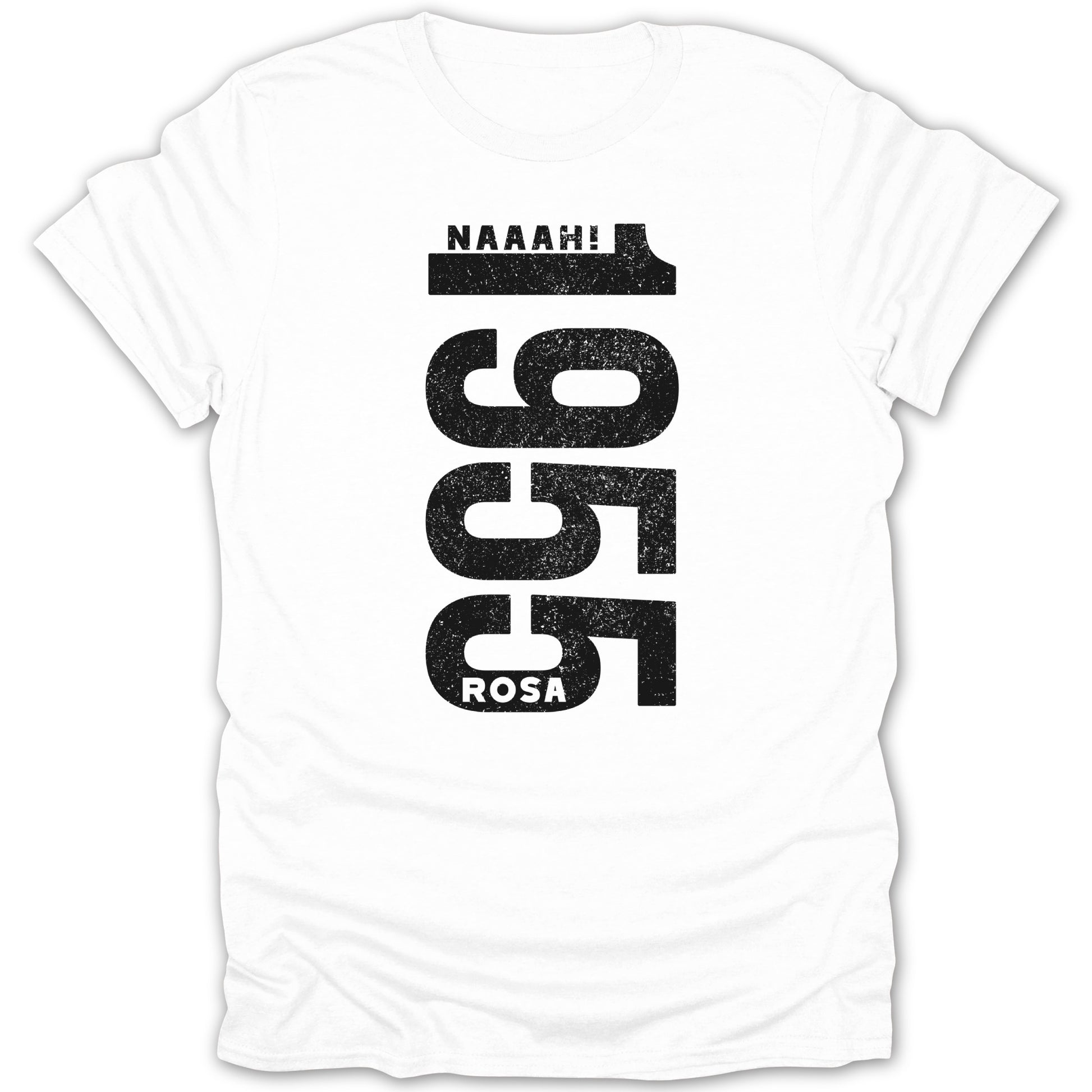 NAH 1955 Rosa Text White Short-Sleeve Shirt Product