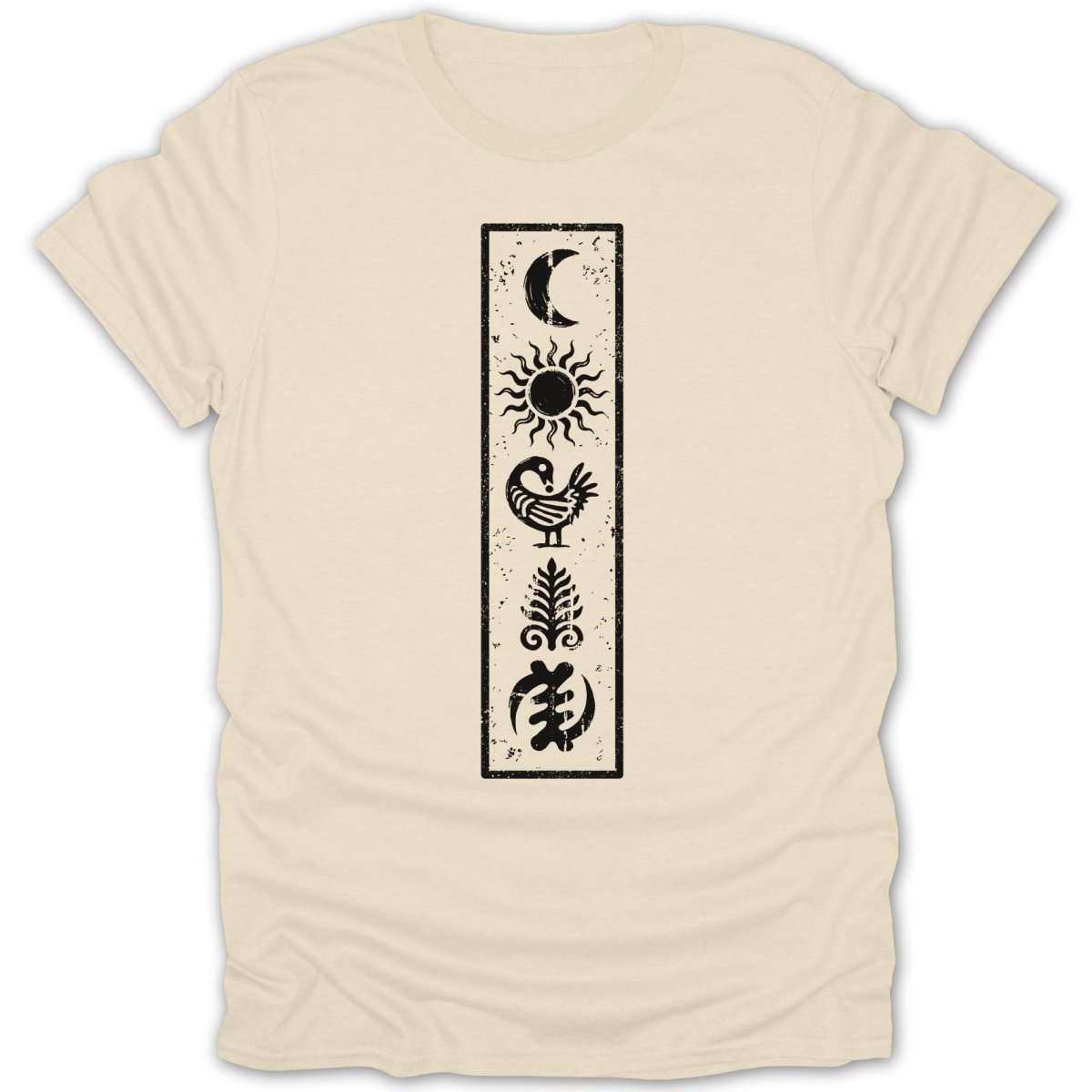 Adinkra Symbols Etched Tee - Zion Threadz
