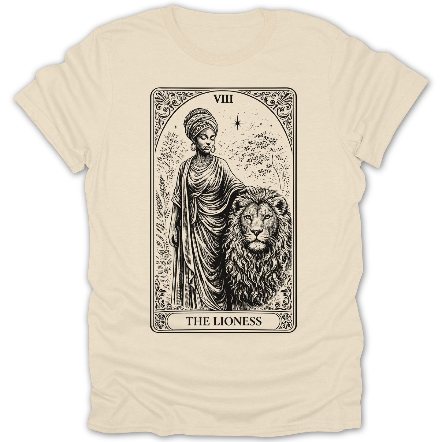 The Lioness Illustrated Cotton T-Shirt Top for Women