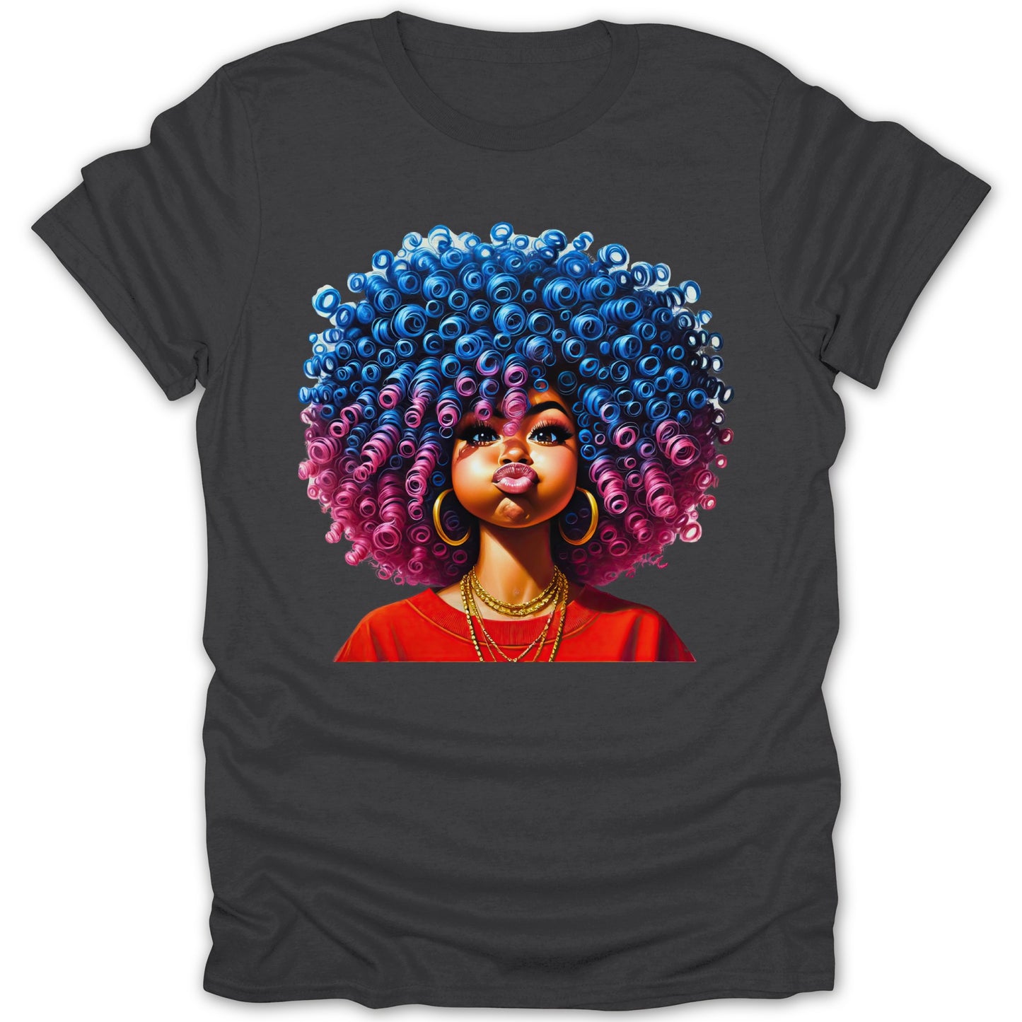 Vibrant Afro Puffs Graphic Tee Cute Fashionable product
