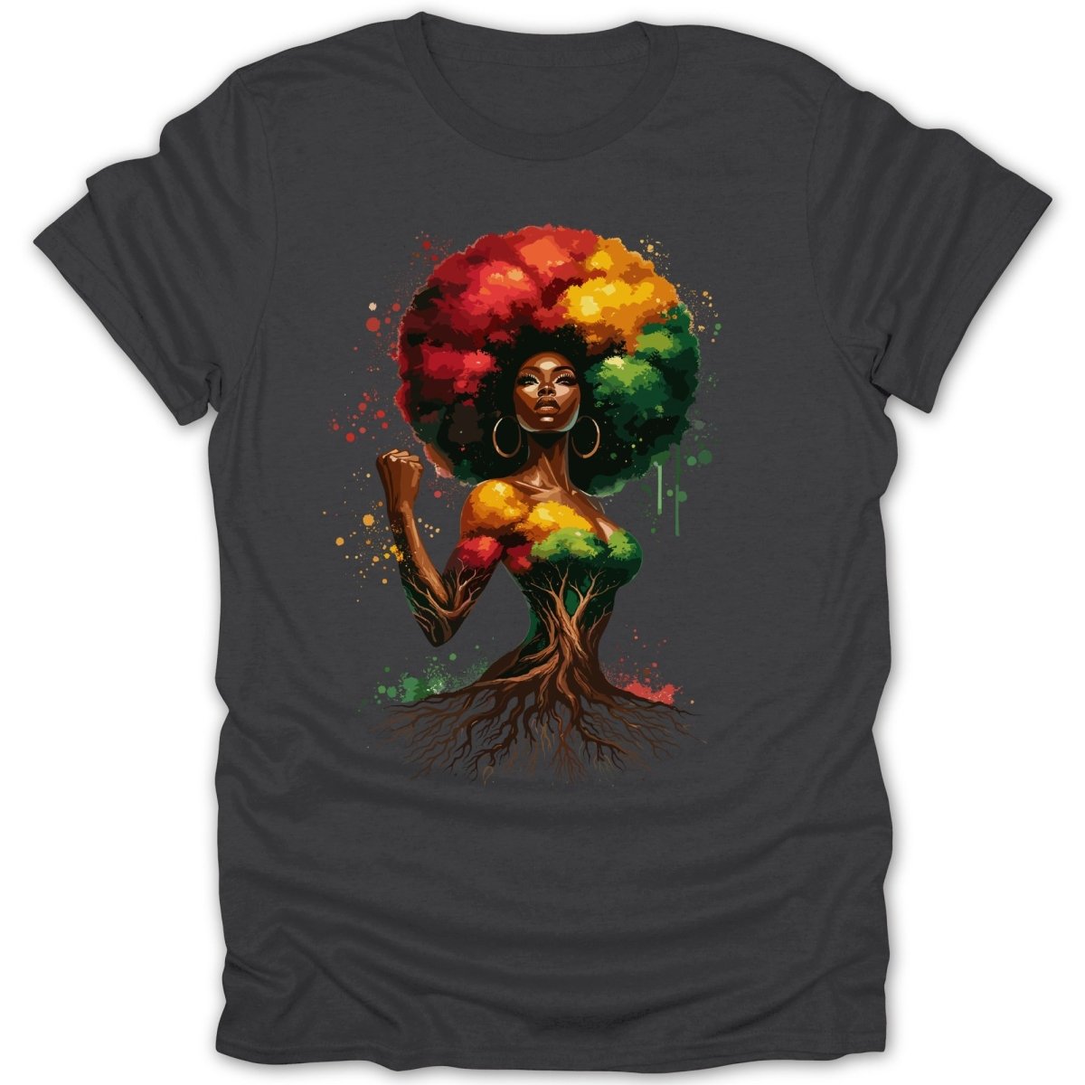 Afro Tree Woman 2 Tee - Zion Threadz