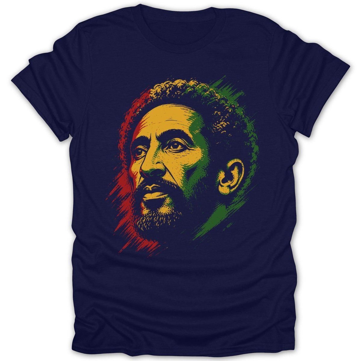 Haile Selassie Portrait RGB Tee - Zion Threadz
