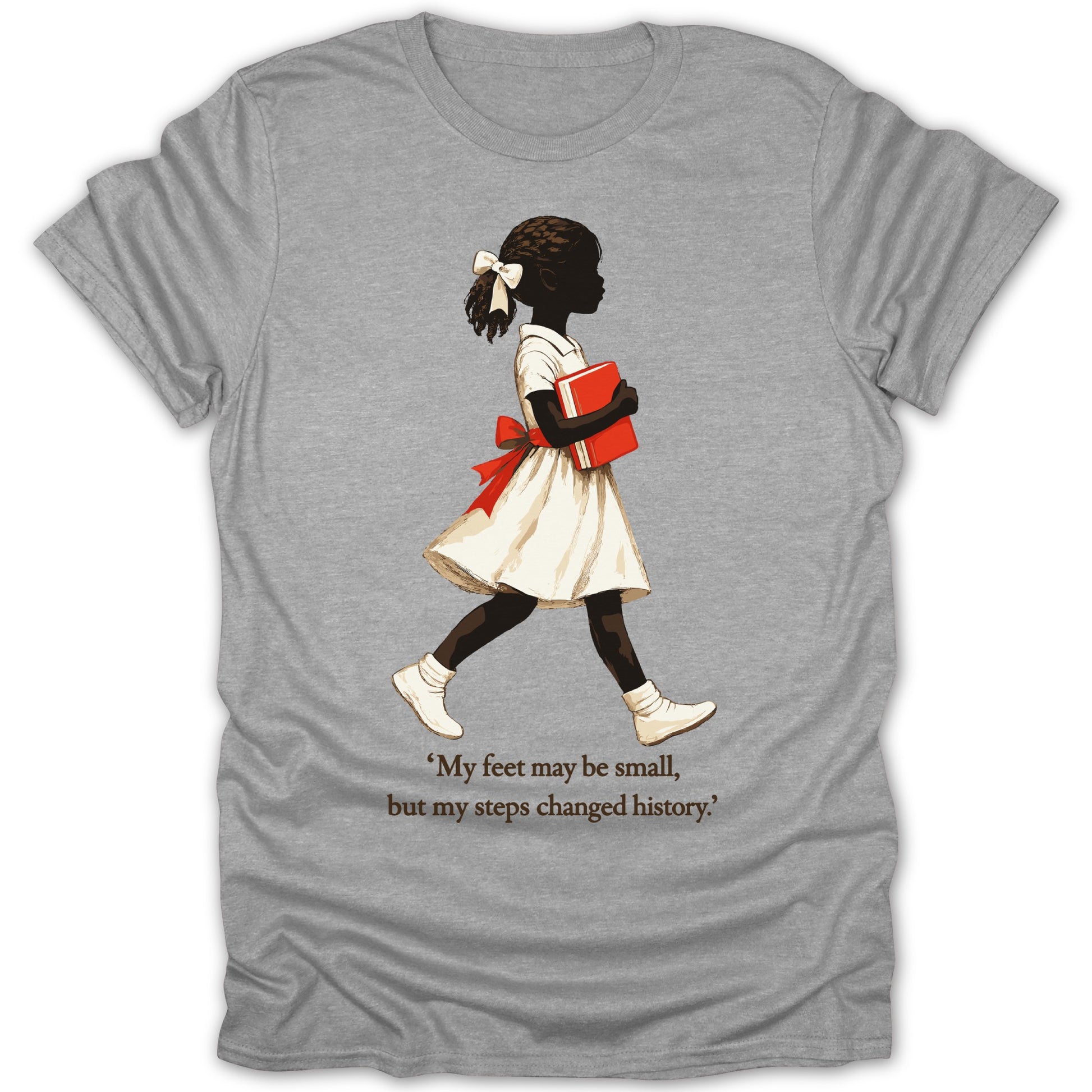 Walking Girl with Book My Steps Changed History Shirt