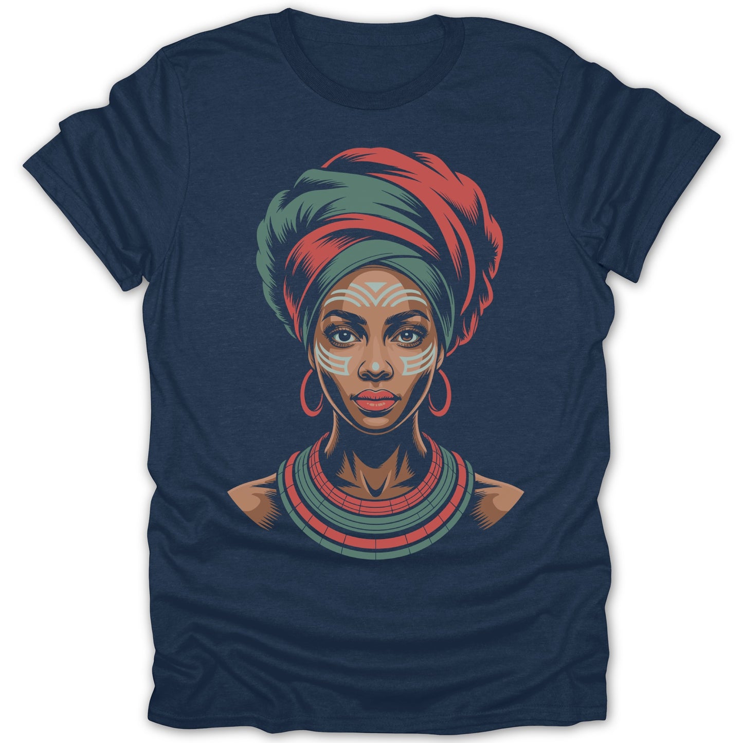 Vibrant Afrocentric Queen Graphic Tee Shirt