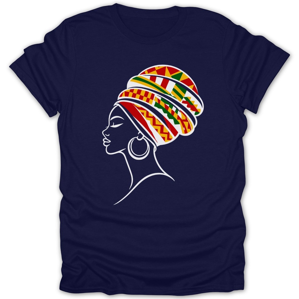 African Queen Vibrant Head Wrap Tee - Zion Threadz