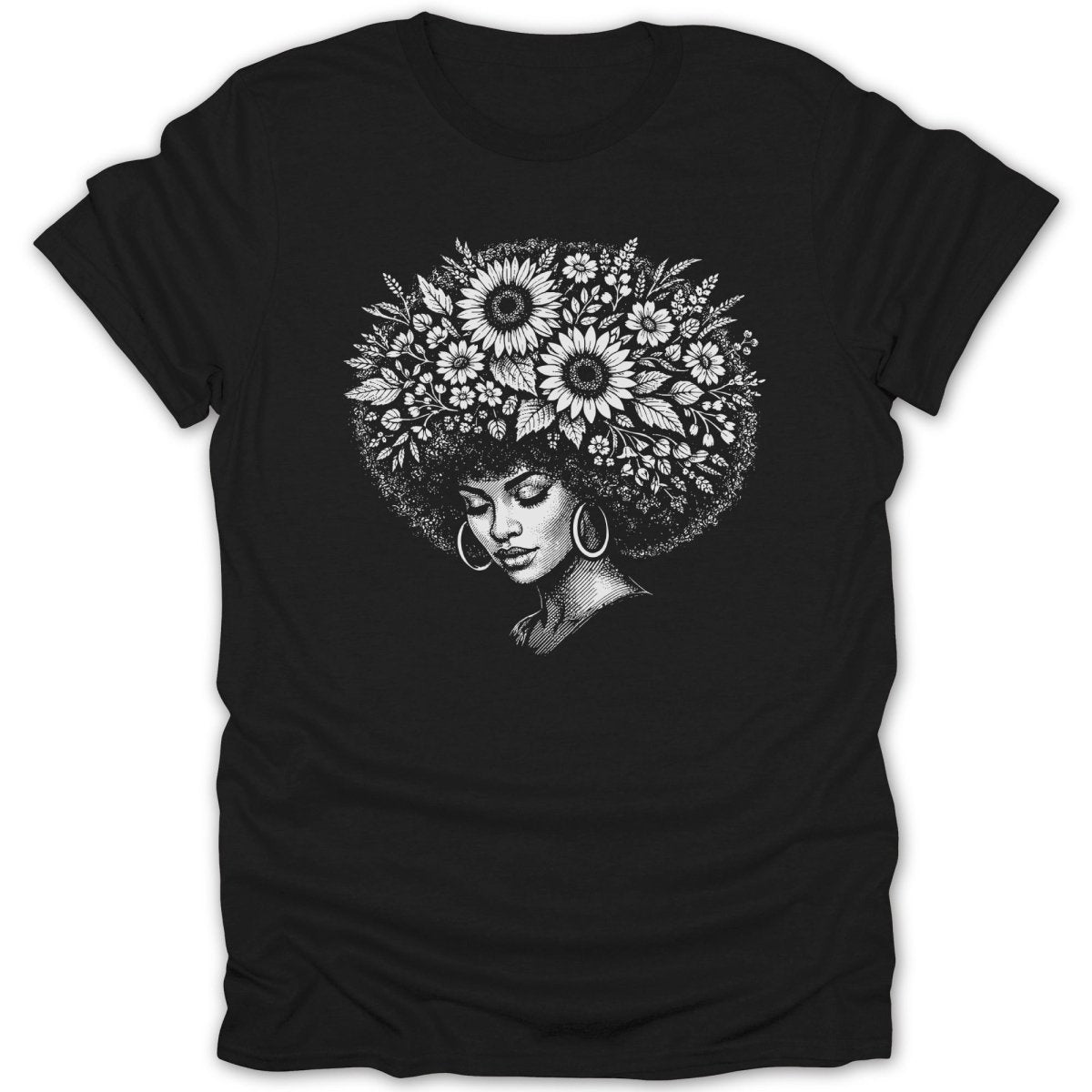 Afro Girl Bloom Tee - Zion Threadz