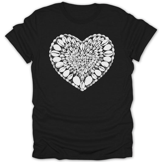 Cowrie Shell Heart Shape Tee - Zion Threadz