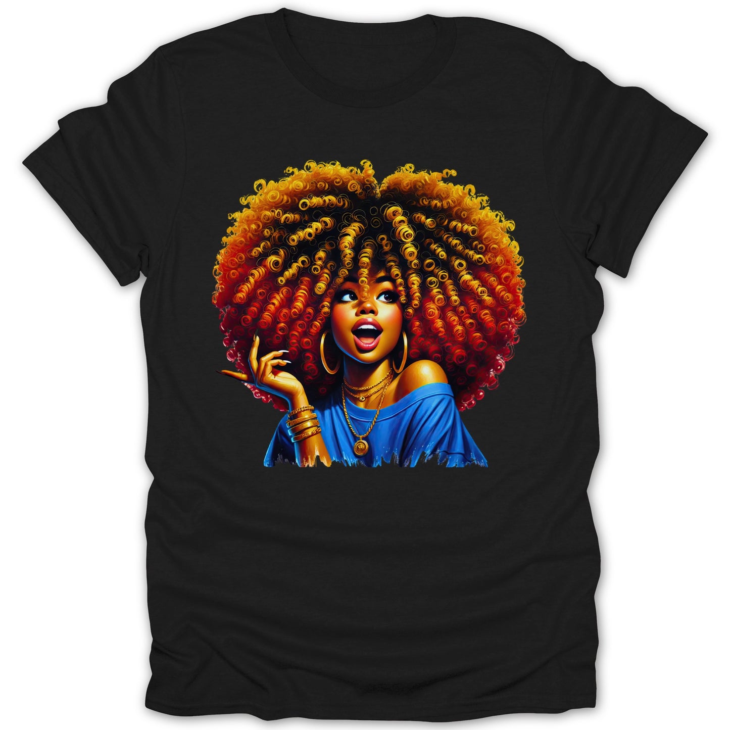 Vibrant Artistic Design Graphic Black T-shirt product type