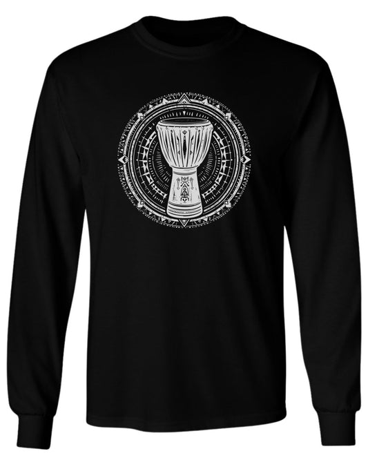 Djembe Drum Art Long Sleeve Tee - Zion Threadz